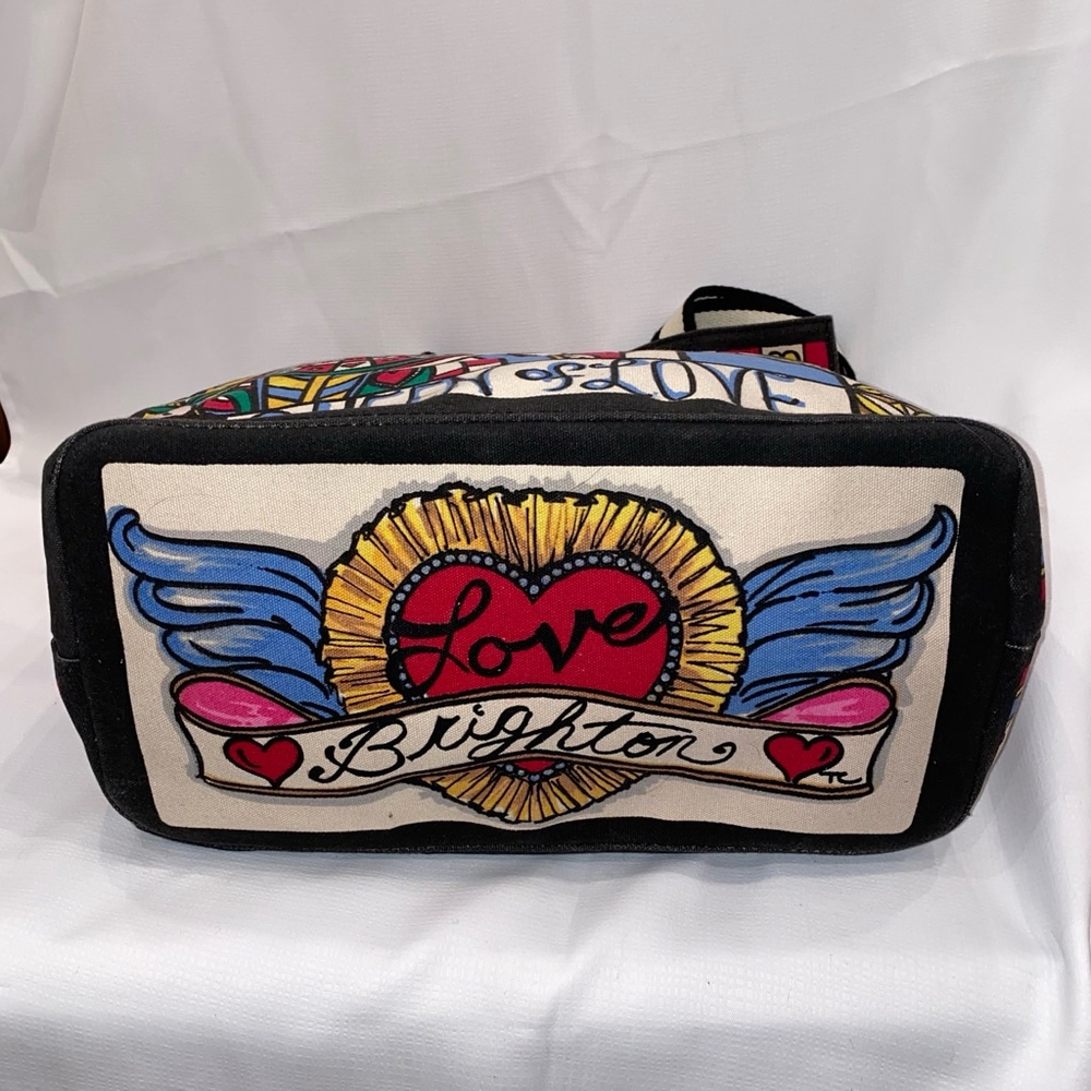 Brighton Queen of Love Forever Tote Bag Multicolor Large Size 14”L x 15”H x 8”W - Picture 6 of 14